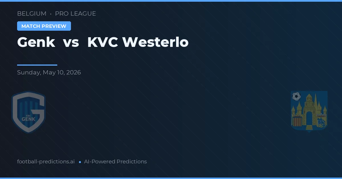 Genk vs Westerlo — prognóstico e prévia do jogo