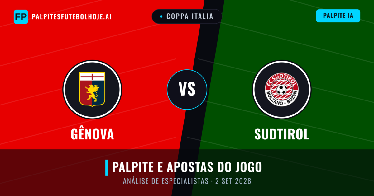 Gênova vs Sudtirol — prognóstico e prévia do jogo
