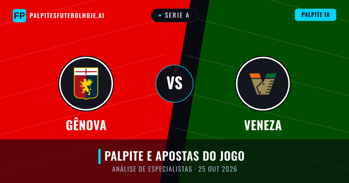 Gênova vs Veneza — prognóstico e prévia do jogo