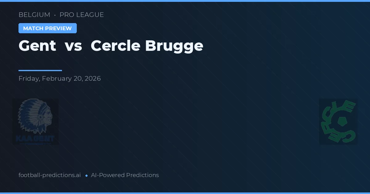 Gent vs Cercle Brugge — prognóstico e prévia do jogo