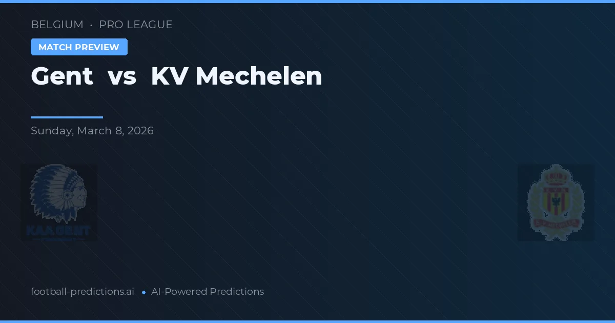 Gent vs Mechelen — prognóstico e prévia do jogo