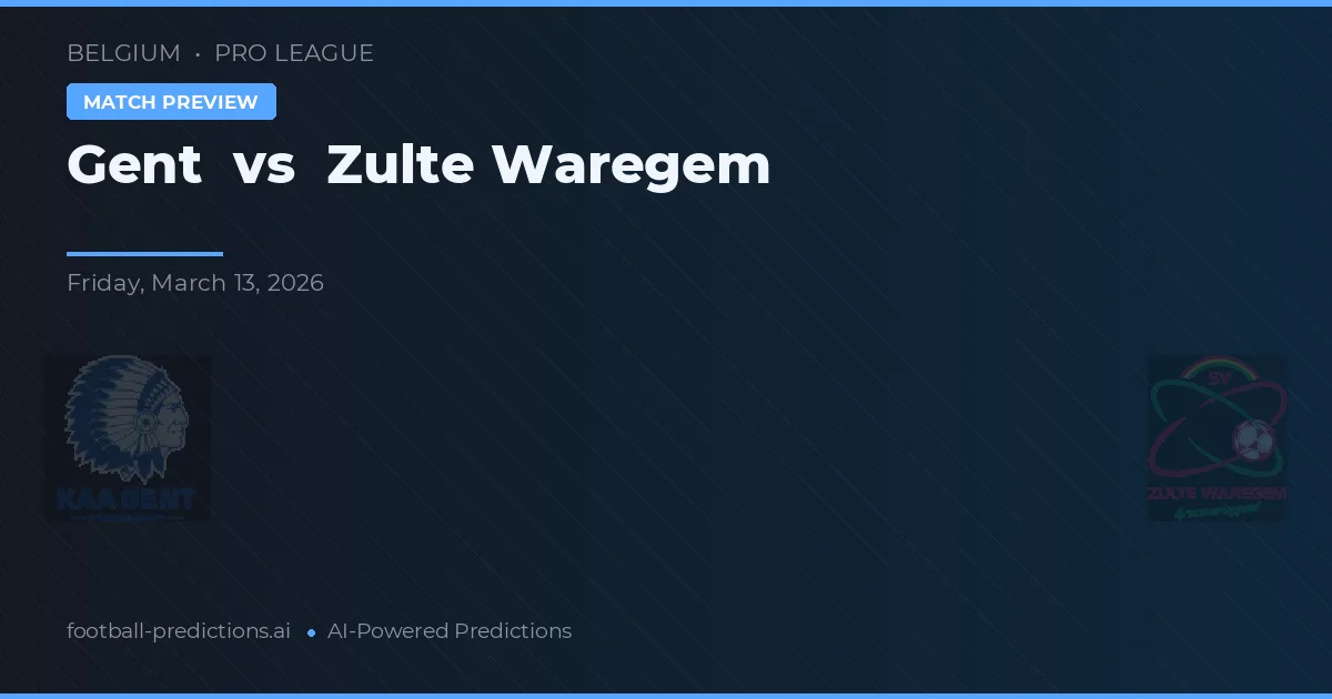 Gent vs Zulte Waregem — prognóstico e prévia do jogo