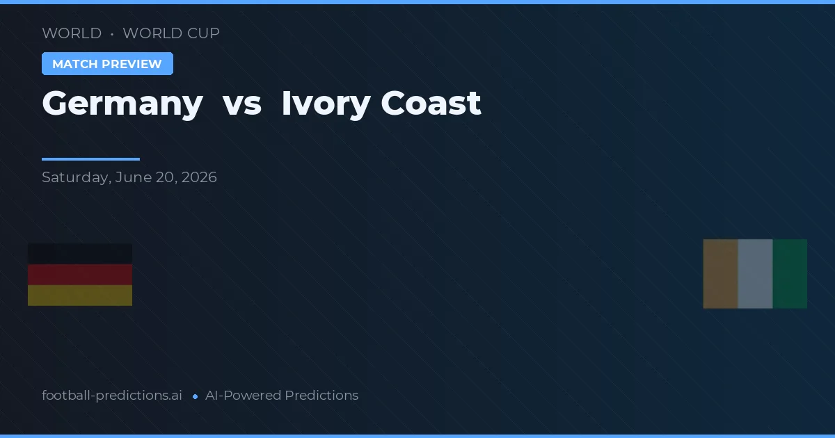 Alemanha vs Costa do Marfim — prognóstico e prévia do jogo