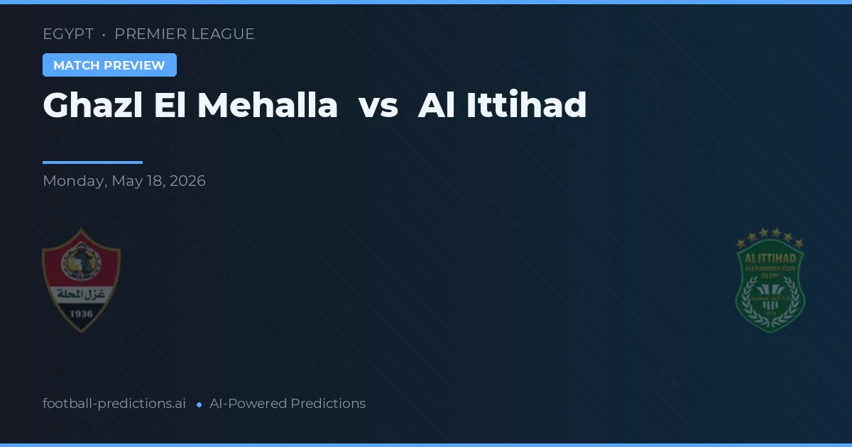 Ghazl El Mehalla vs Al Ittihad — prognóstico e prévia do jogo