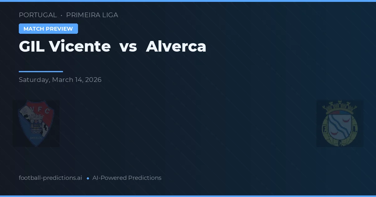 GIL Vicente vs Alverca — prognóstico e prévia do jogo