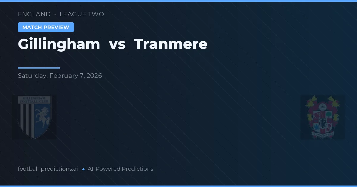 Gillingham vs Tranmere — prognóstico e prévia do jogo