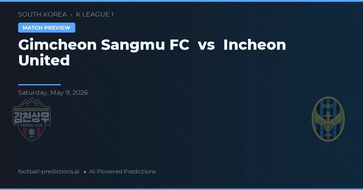 Gimcheon Sangmu FC vs Incheon United — prognóstico e prévia do jogo
