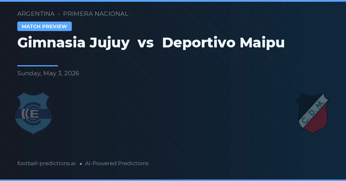 Gimnasia y Esgrima Jujuy vs Deportivo Maipu — prognóstico e prévia do jogo