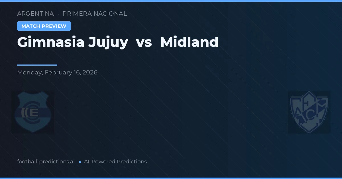 Gimnasia y Esgrima Jujuy vs Midland — prognóstico e prévia do jogo