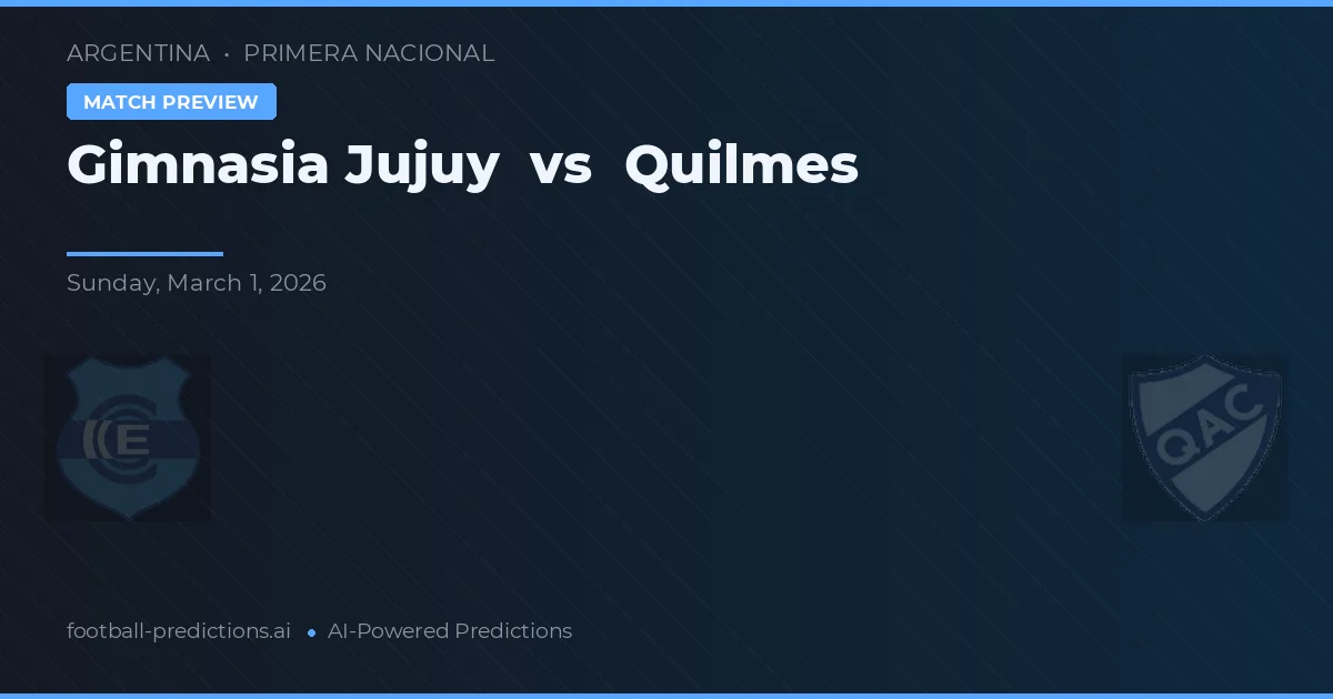 Gimnasia y Esgrima Jujuy vs Quilmes — prognóstico e prévia do jogo