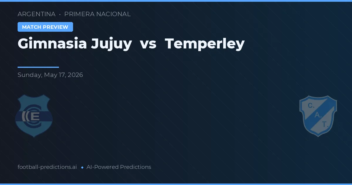 Gimnasia y Esgrima Jujuy vs Temperley — prognóstico e prévia do jogo