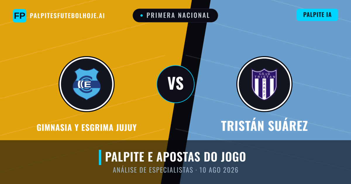 Gimnasia y Esgrima Jujuy vs Tristán Suárez — prognóstico e prévia do jogo
