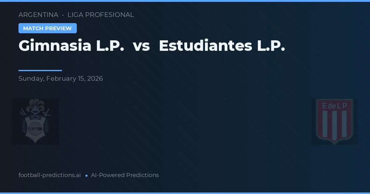 Gimnasia La Plata vs Estudiantes La Plata — prognóstico e prévia do jogo