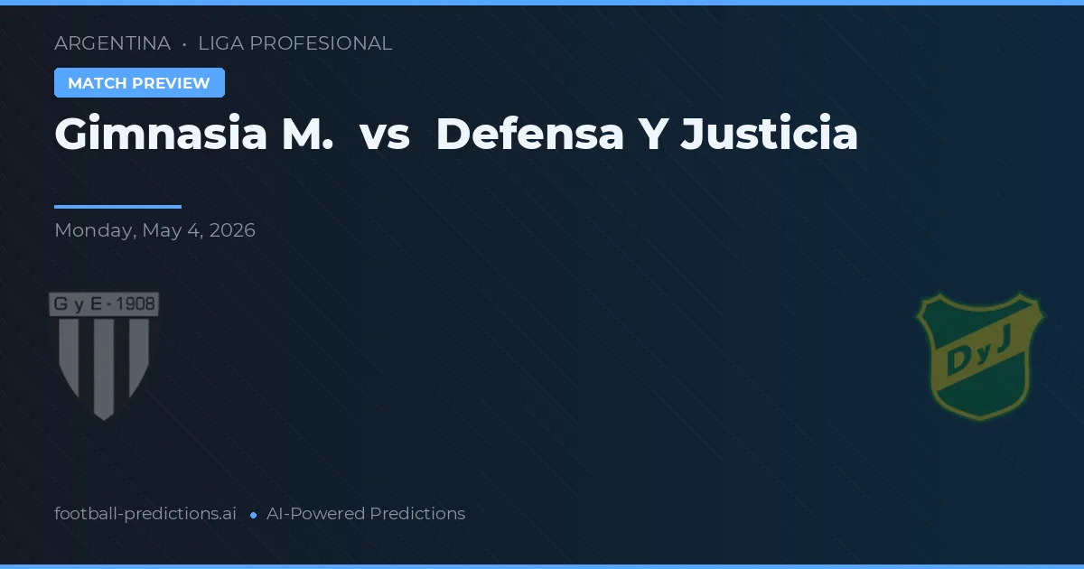Gimnasia M. vs Defensa y Justicia — prognóstico e prévia do jogo