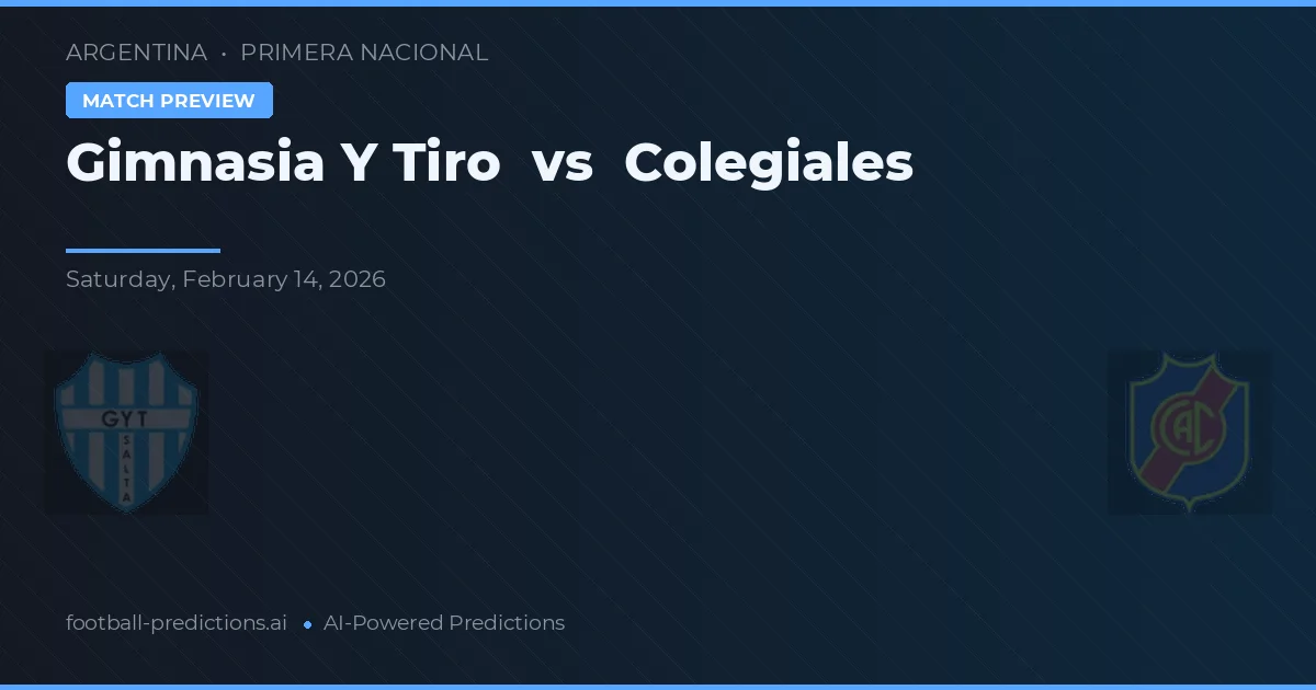 Gimnasia y Tiro vs Colegiales — prognóstico e prévia do jogo