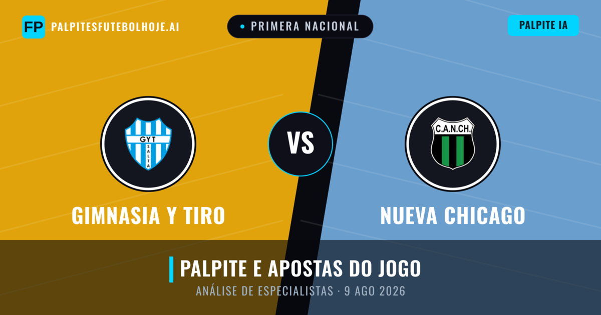 Gimnasia y Tiro vs Nueva Chicago — prognóstico e prévia do jogo