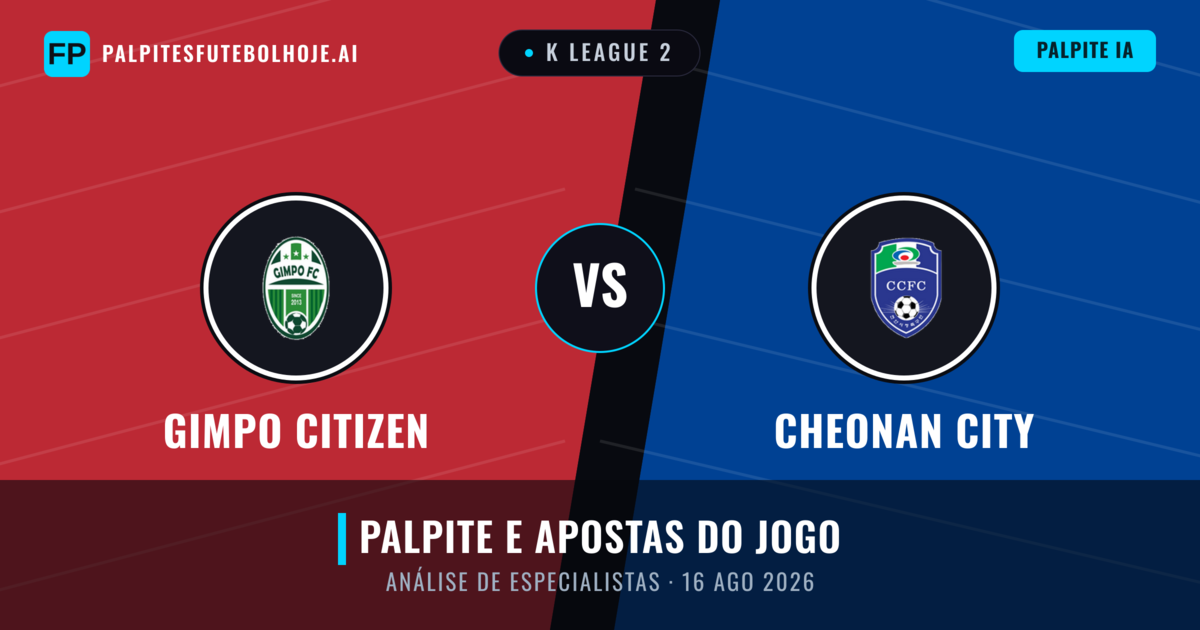 Gimpo Citizen vs Cheonan City — prognóstico e prévia do jogo