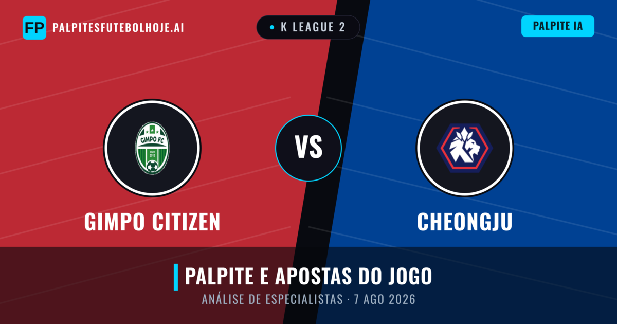 Gimpo Citizen vs Cheongju — prognóstico e prévia do jogo