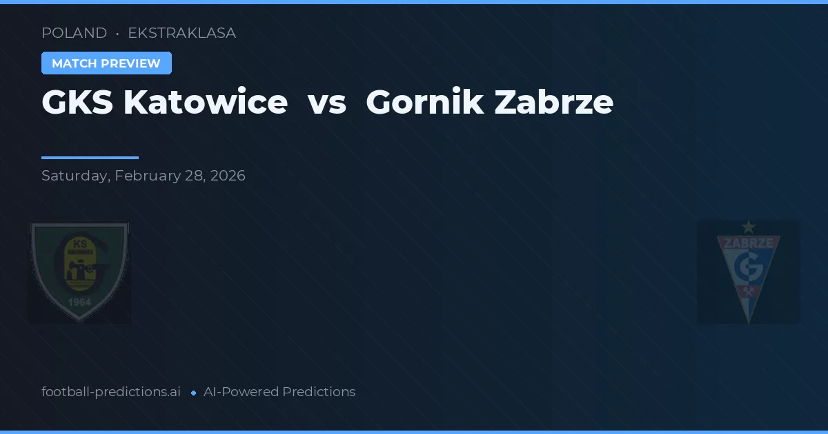 GKS Katowice vs Górnik Zabrze — prognóstico e prévia do jogo