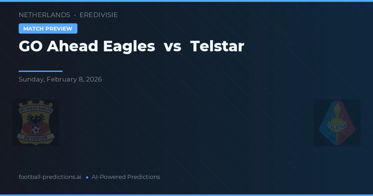 Go Ahead Eagles vs Telstar — prognóstico e prévia do jogo