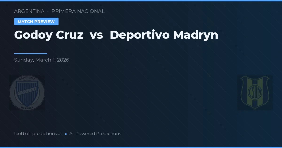 Godoy Cruz vs Deportivo Madryn — prognóstico e prévia do jogo