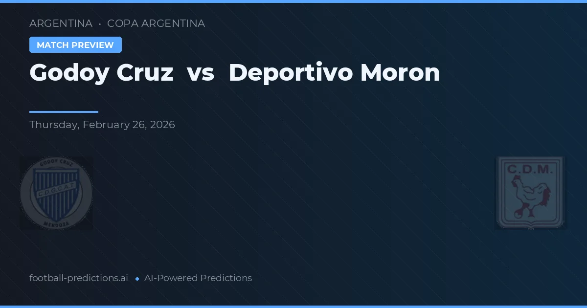 Godoy Cruz vs Deportivo Morón — prognóstico e prévia do jogo