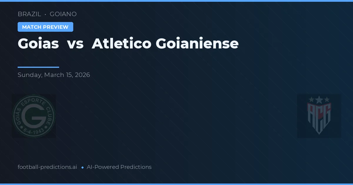 Goiás vs Atlético Goianiense — prognóstico e prévia do jogo