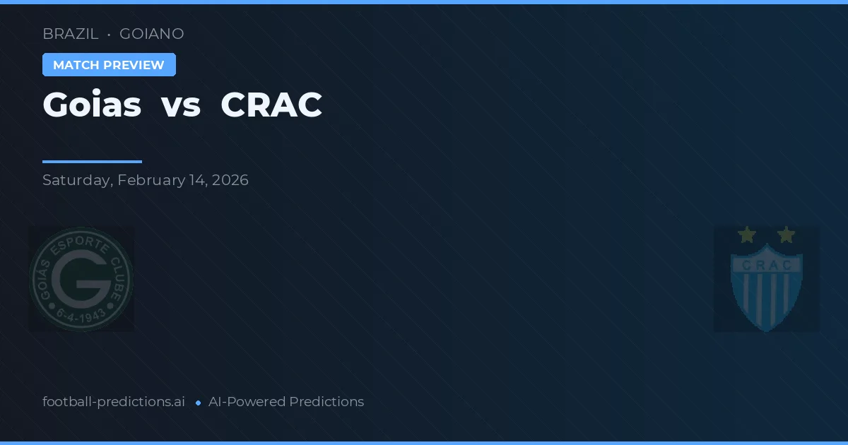 Goiás vs CRAC — prognóstico e prévia do jogo