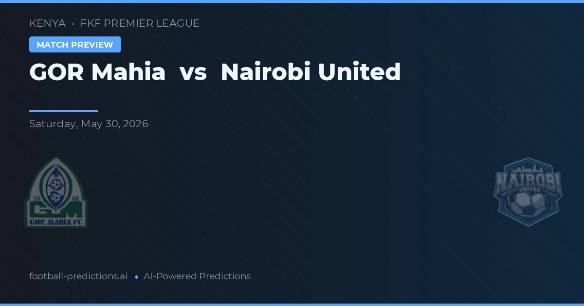 Gor Mahia vs Nairobi United — prognóstico e prévia do jogo