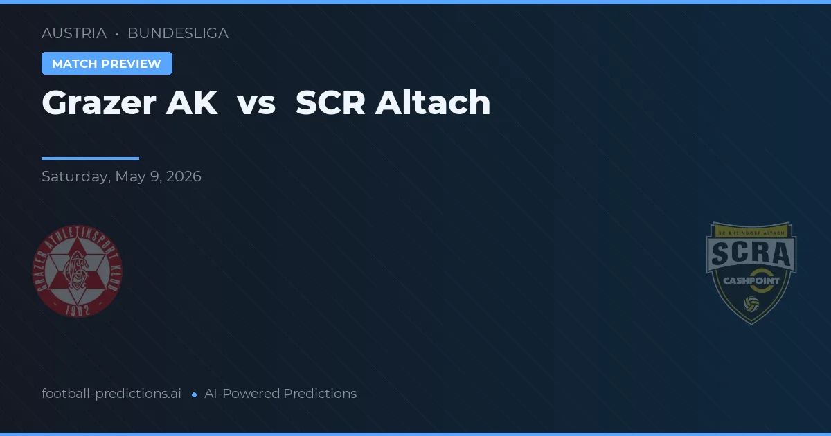 Grazer AK vs Altach — prognóstico e prévia do jogo
