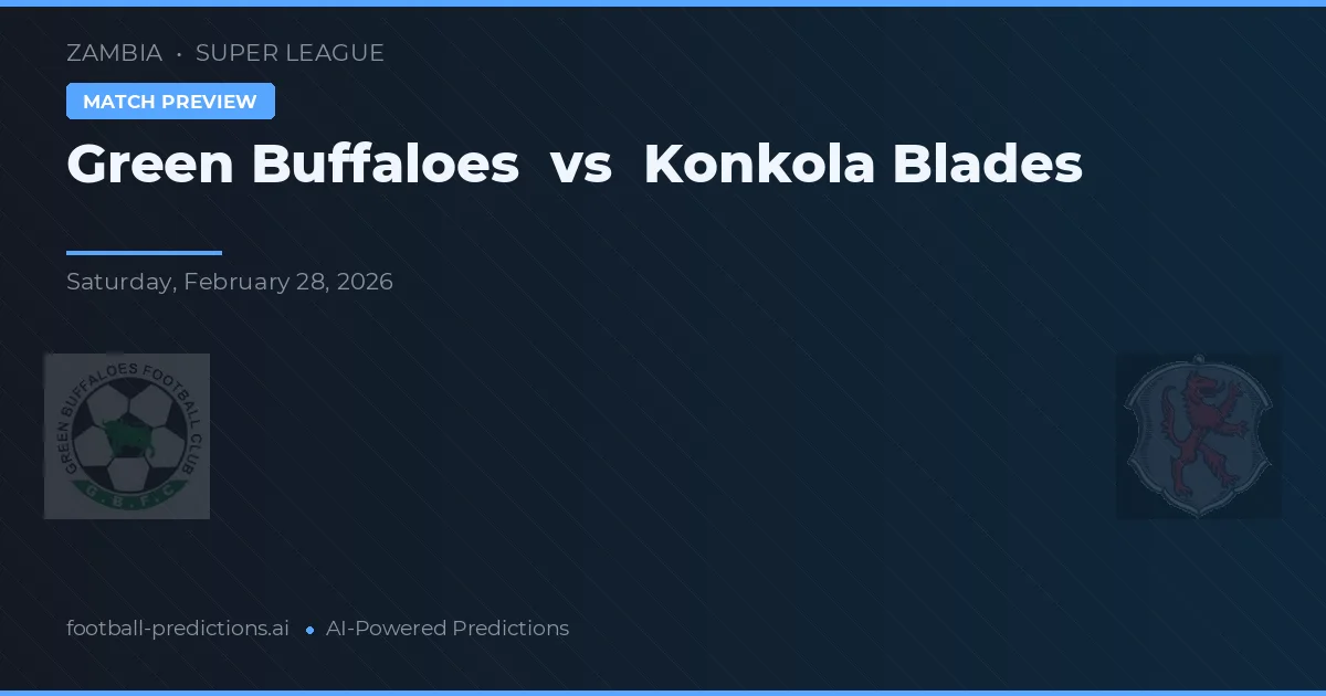 Buffalos Verdes vs Konkola Blades — prognóstico e prévia do jogo