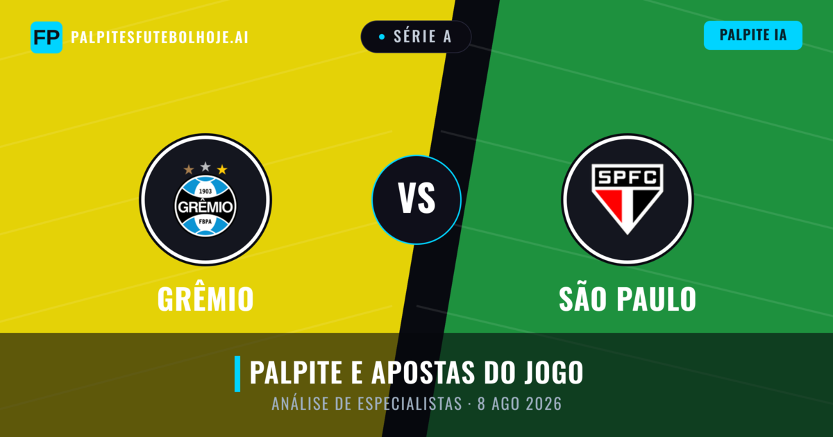 Grêmio vs São Paulo — prognóstico e prévia do jogo