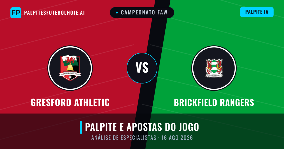 Gresford Athletic vs Brickfield Rangers — prognóstico e prévia do jogo