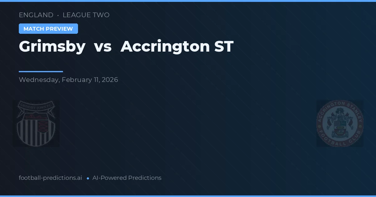 Grimsby vs Accrington Stanley — prognóstico e prévia do jogo