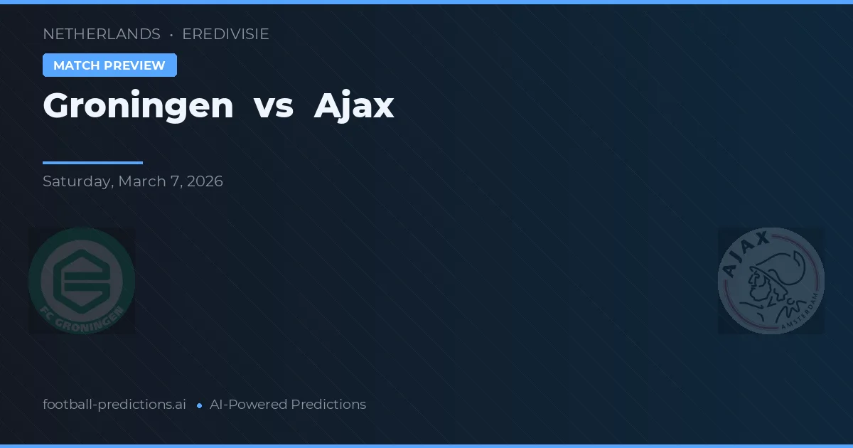 Groningen vs Ajax — prognóstico e prévia do jogo