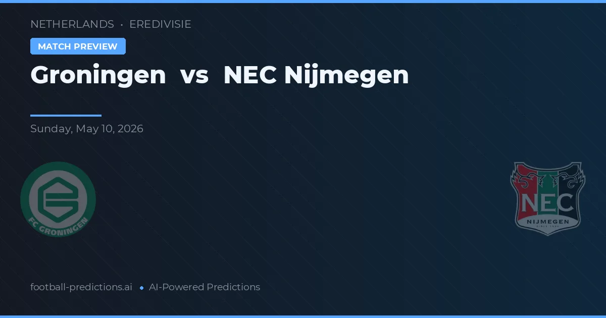 Groningen vs NEC Nijmegen — prognóstico e prévia do jogo