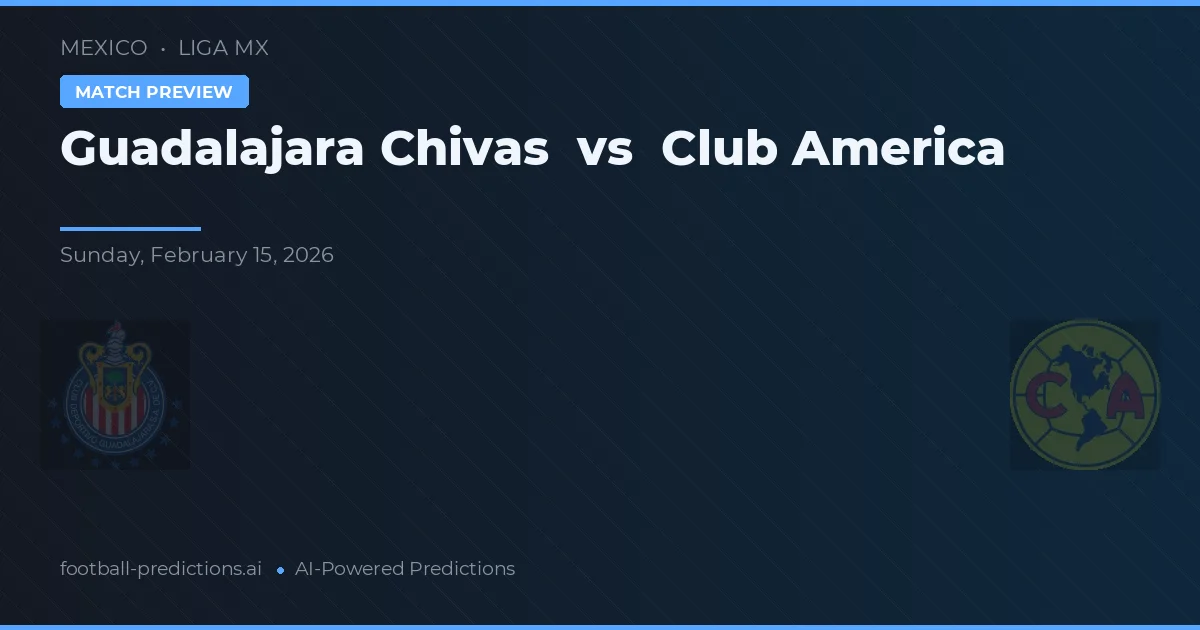 Chivas Guadalajara vs Club América — prognóstico e prévia do jogo
