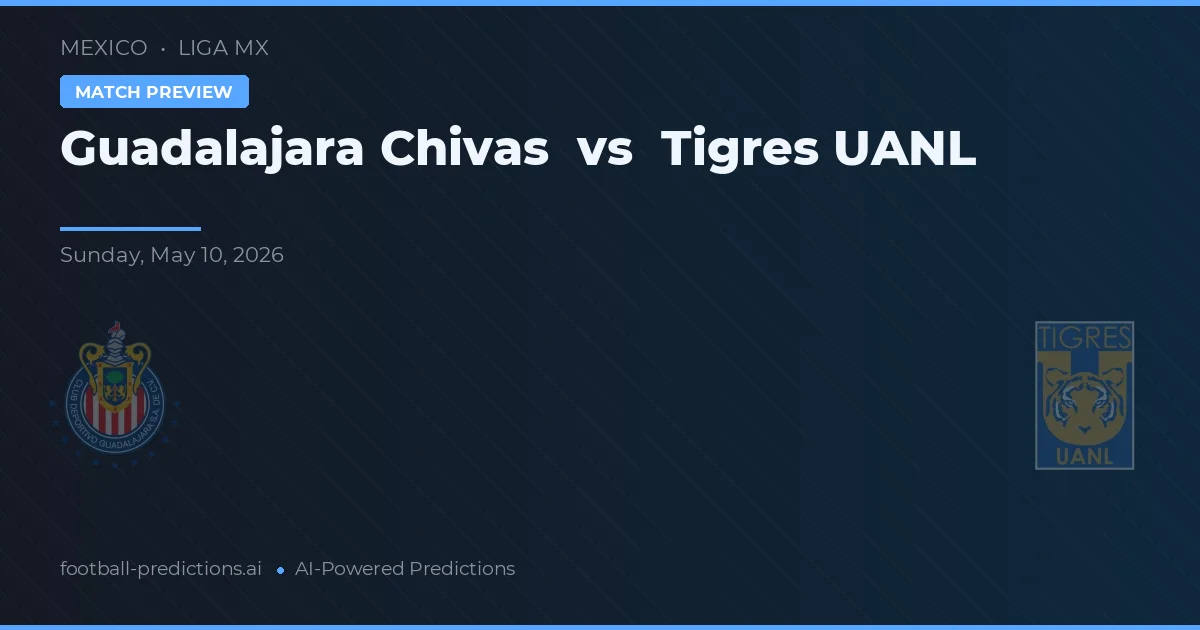 Chivas Guadalajara vs Tigres UANL — prognóstico e prévia do jogo