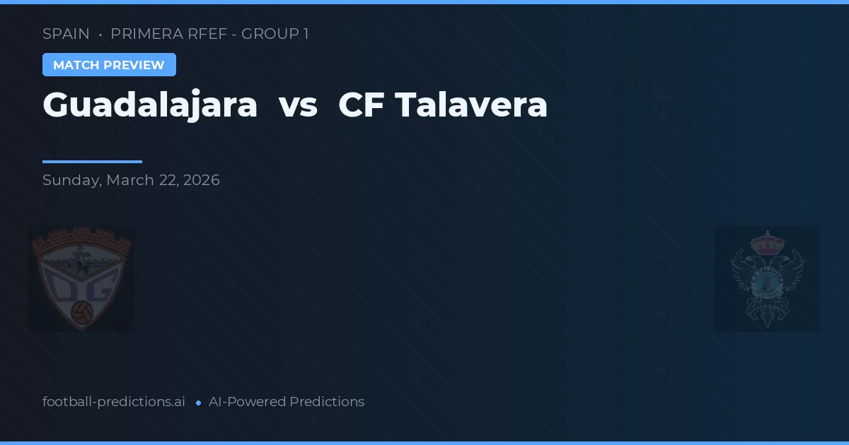 Guadalajara vs CF Talavera — prognóstico e prévia do jogo