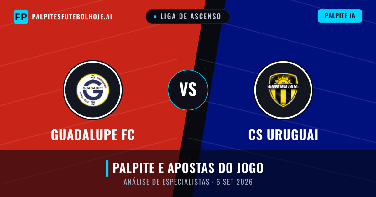 Guadalupe FC vs CS Uruguai — prognóstico e prévia do jogo