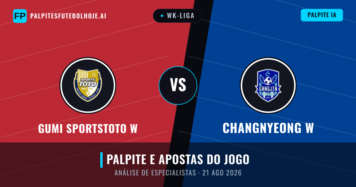 Gumi Sportstoto W vs Changnyeong W — prognóstico e prévia do jogo