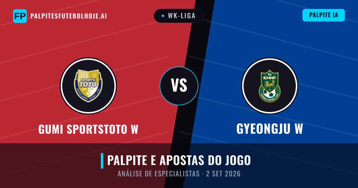 Gumi Sportstoto W vs Gyeongju W — prognóstico e prévia do jogo