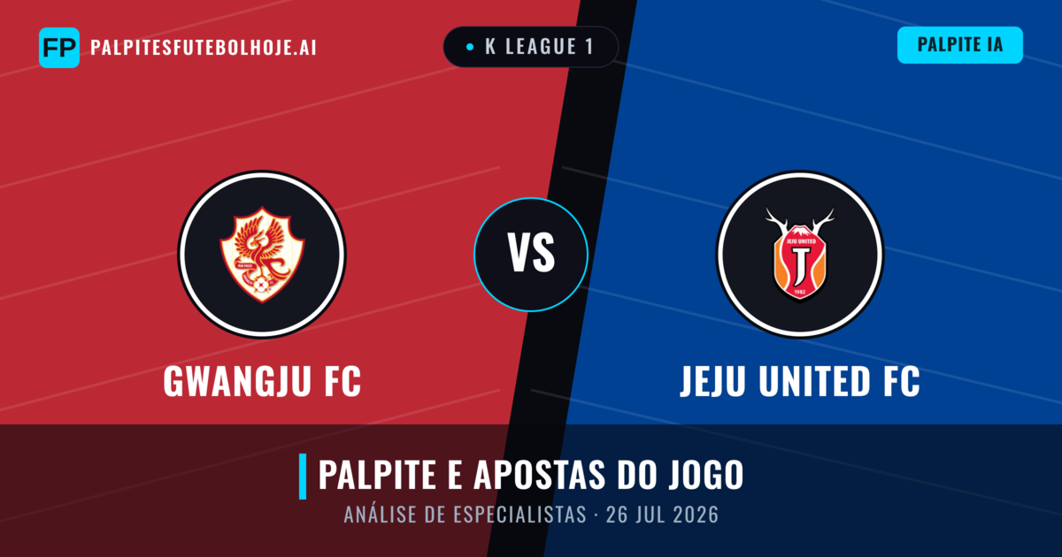 Gwangju FC vs Jeju United FC — prognóstico e prévia do jogo