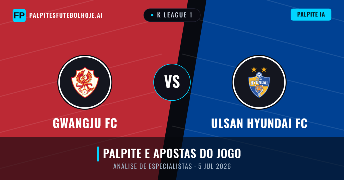 Gwangju FC vs Ulsan Hyundai FC — prognóstico e prévia do jogo