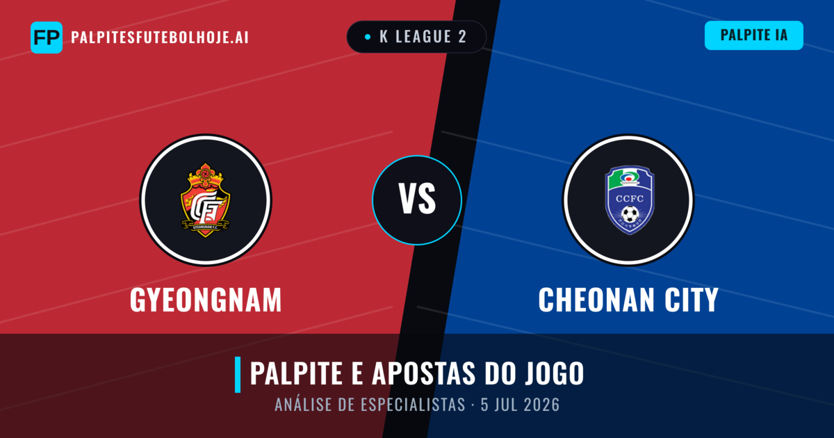 Gyeongnam vs Cheonan City — prognóstico e prévia do jogo