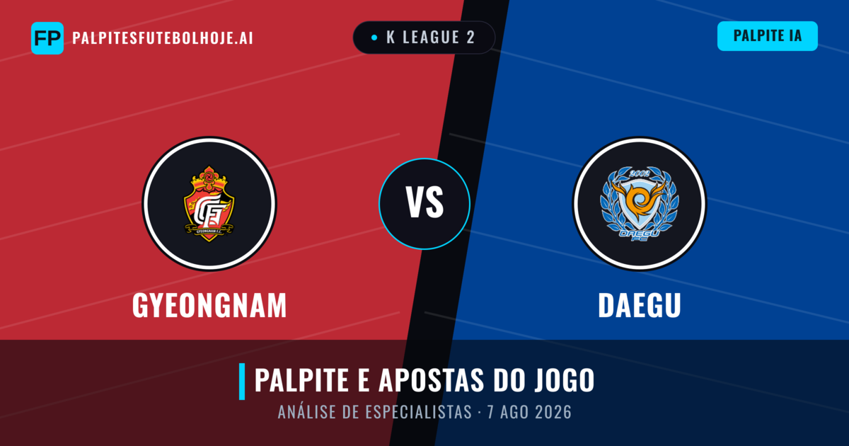Gyeongnam vs Daegu — prognóstico e prévia do jogo
