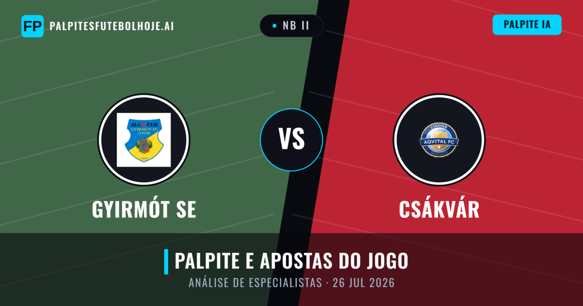 Gyirmót SE vs Csákvár — prognóstico e prévia do jogo