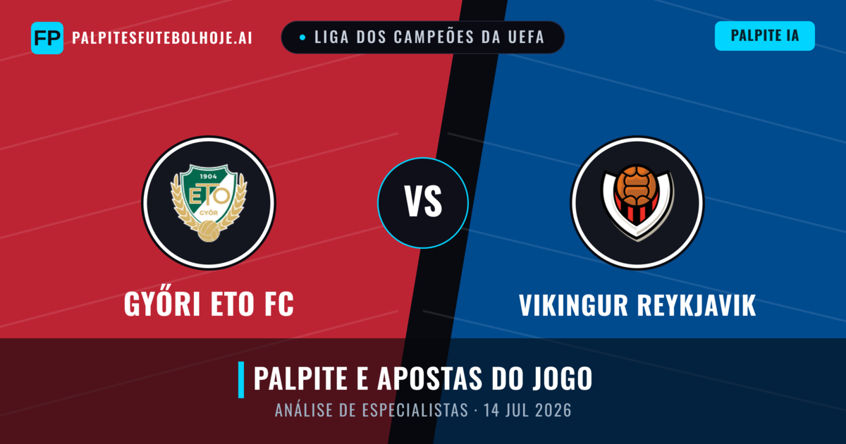 Győri ETO FC vs Vikingur Reykjavik — prognóstico e prévia do jogo