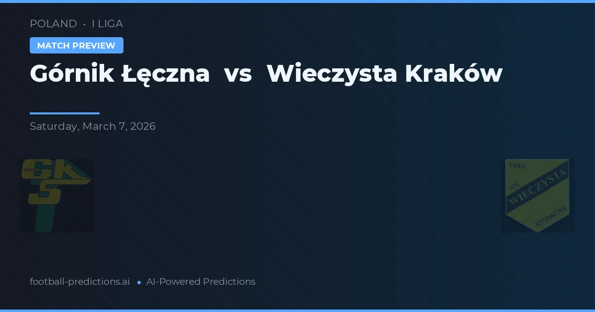 Górnik Łęczna vs Wieczysta Cracóvia — prognóstico e prévia do jogo