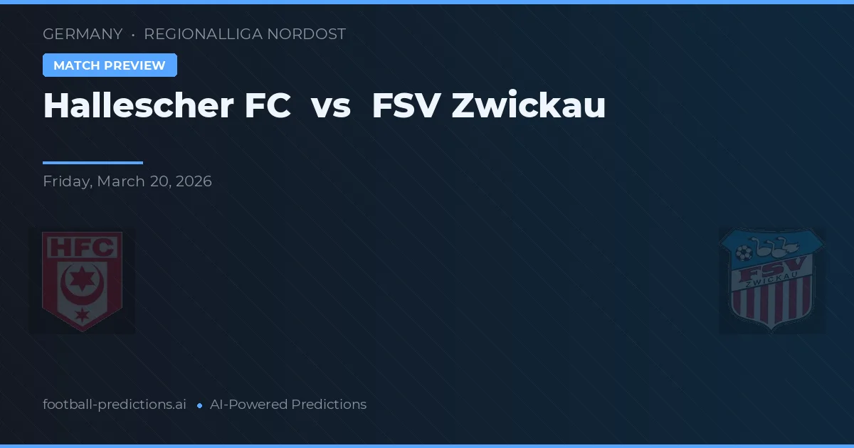 Hallescher FC vs FSV Zwickau — prognóstico e prévia do jogo